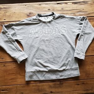 Adidas Women's Gray Pullover Sweatshirt Climalite Size Small